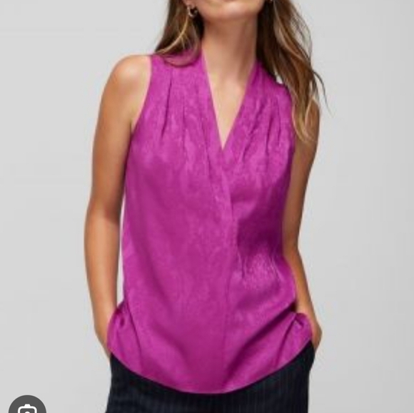White House Black Market Tops - White House Black Market Fuchsia Sleeveless Blouse